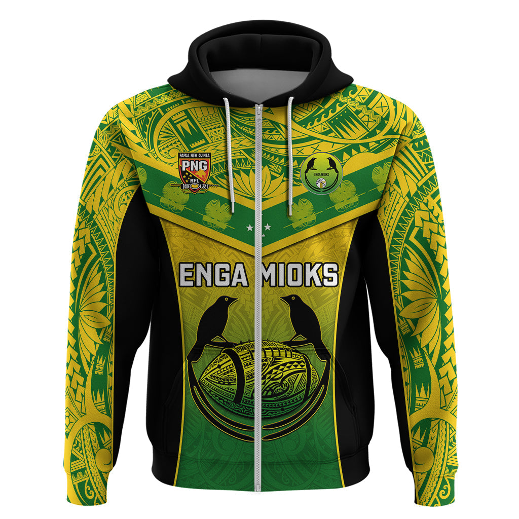 Custom Papua New Guinea Rugby Hoodie Enga Mioks PNG Polynesian Pattern LT14
