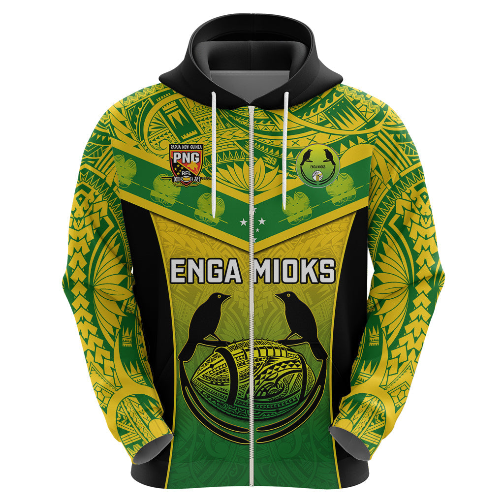 Custom Papua New Guinea Rugby Hoodie Enga Mioks PNG Polynesian Pattern LT14