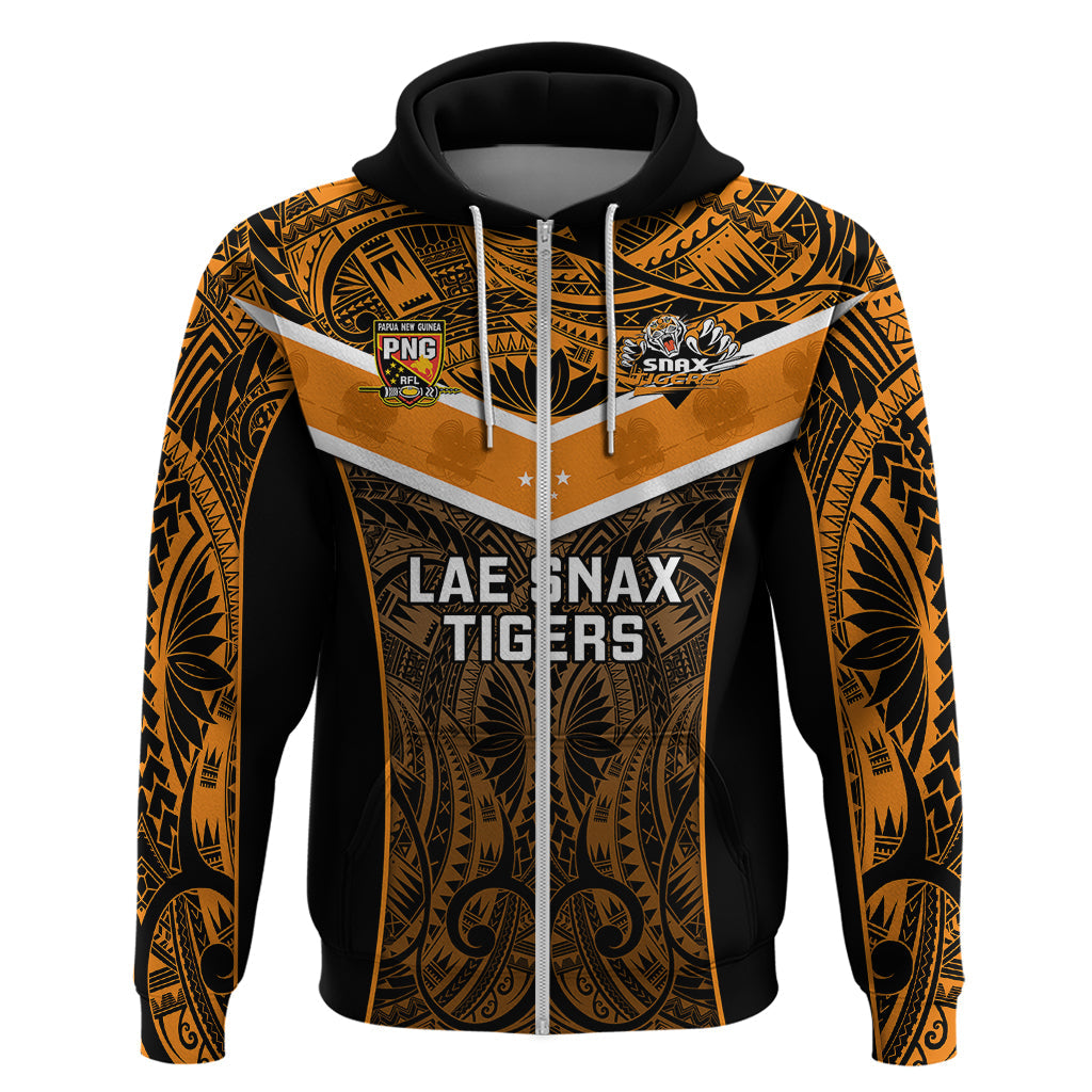 Custom Papua New Guinea Rugby Hoodie Lae Snax Tigers PNG Polynesian Pattern LT14