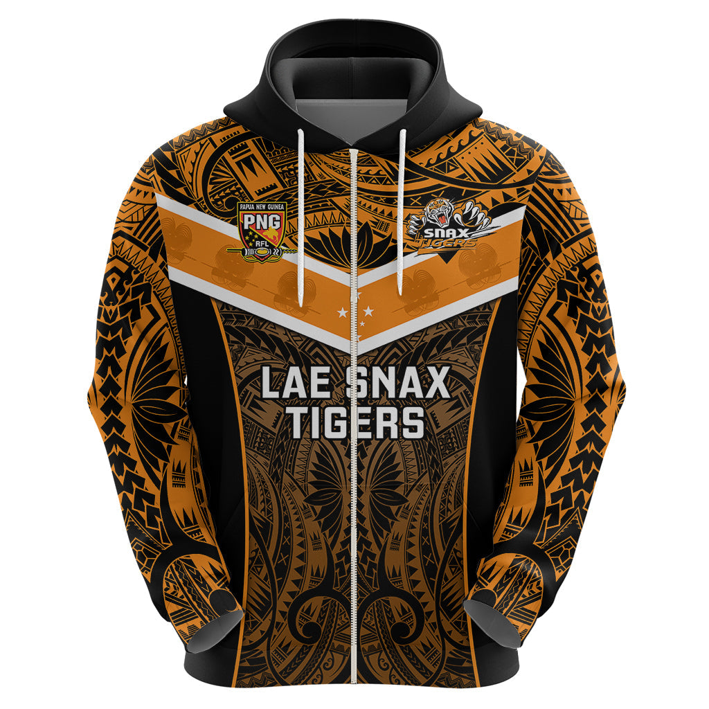 Custom Papua New Guinea Rugby Hoodie Lae Snax Tigers PNG Polynesian Pattern LT14