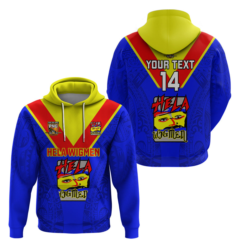 Custom Papua New Guinea Rugby Hoodie Hela Wigmen PNG Polynesian Pattern LT14
