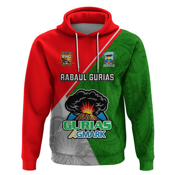 Custom Papua New Guinea Rugby Hoodie Rabaul Gurias PNG Polynesian Pattern LT14