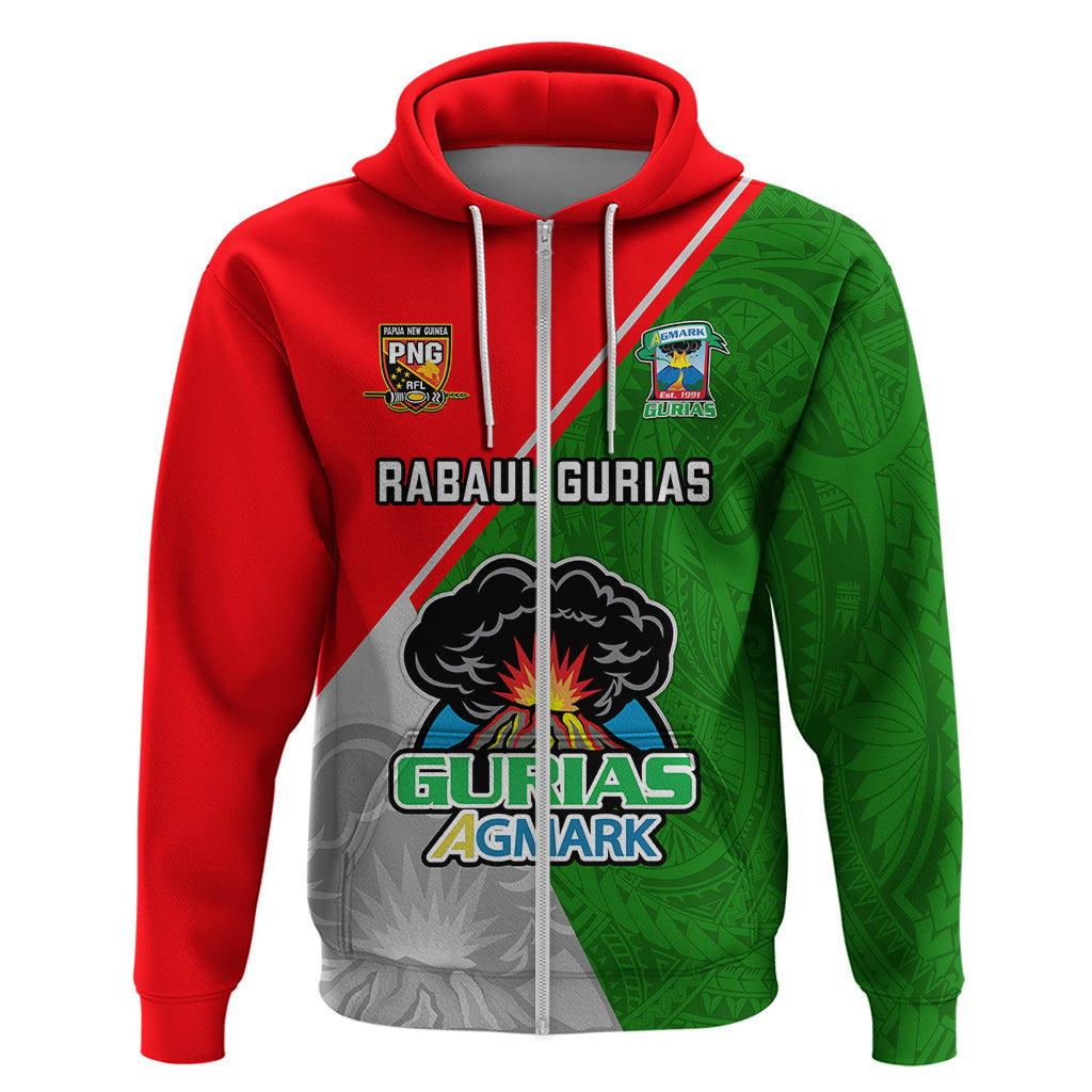 Custom Papua New Guinea Rugby Hoodie Rabaul Gurias PNG Polynesian Pattern LT14