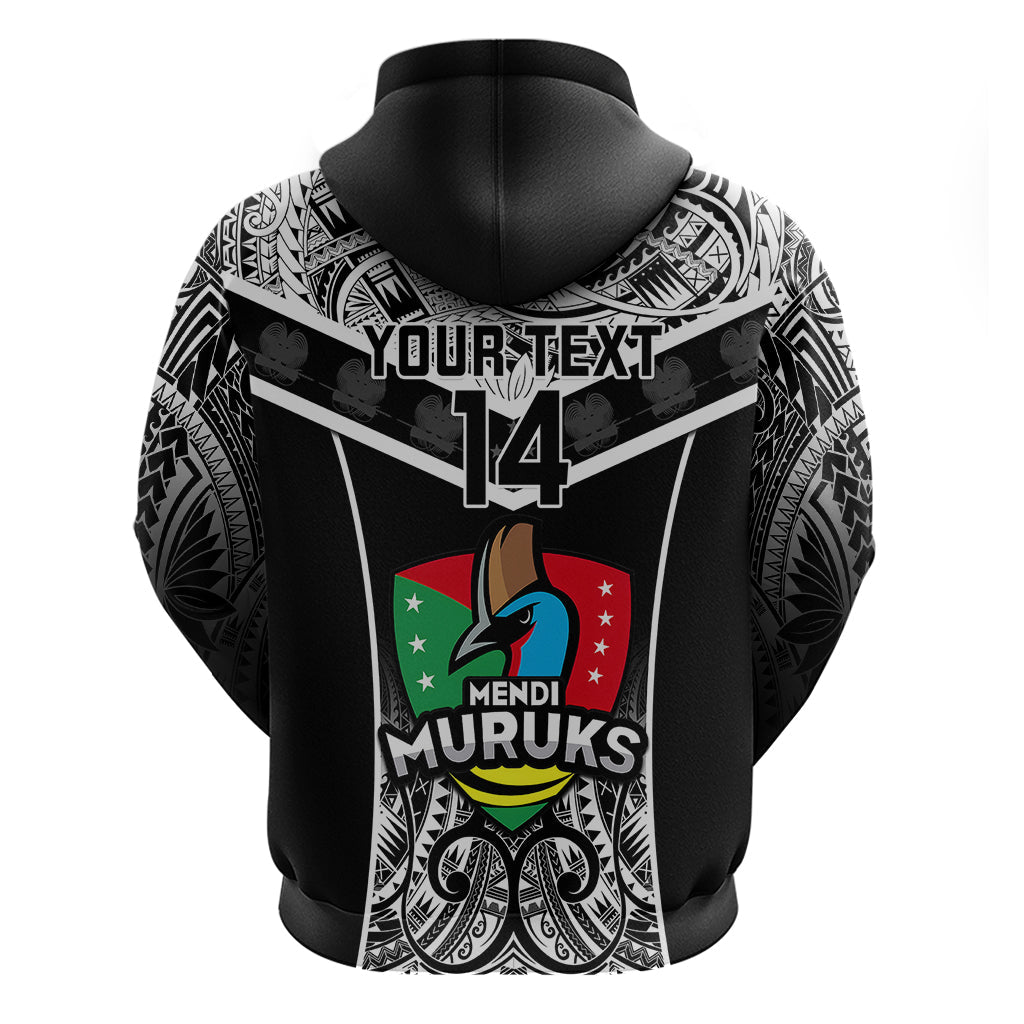 Custom Papua New Guinea Rugby Hoodie Mendi Muruks PNG Polynesian Pattern LT14