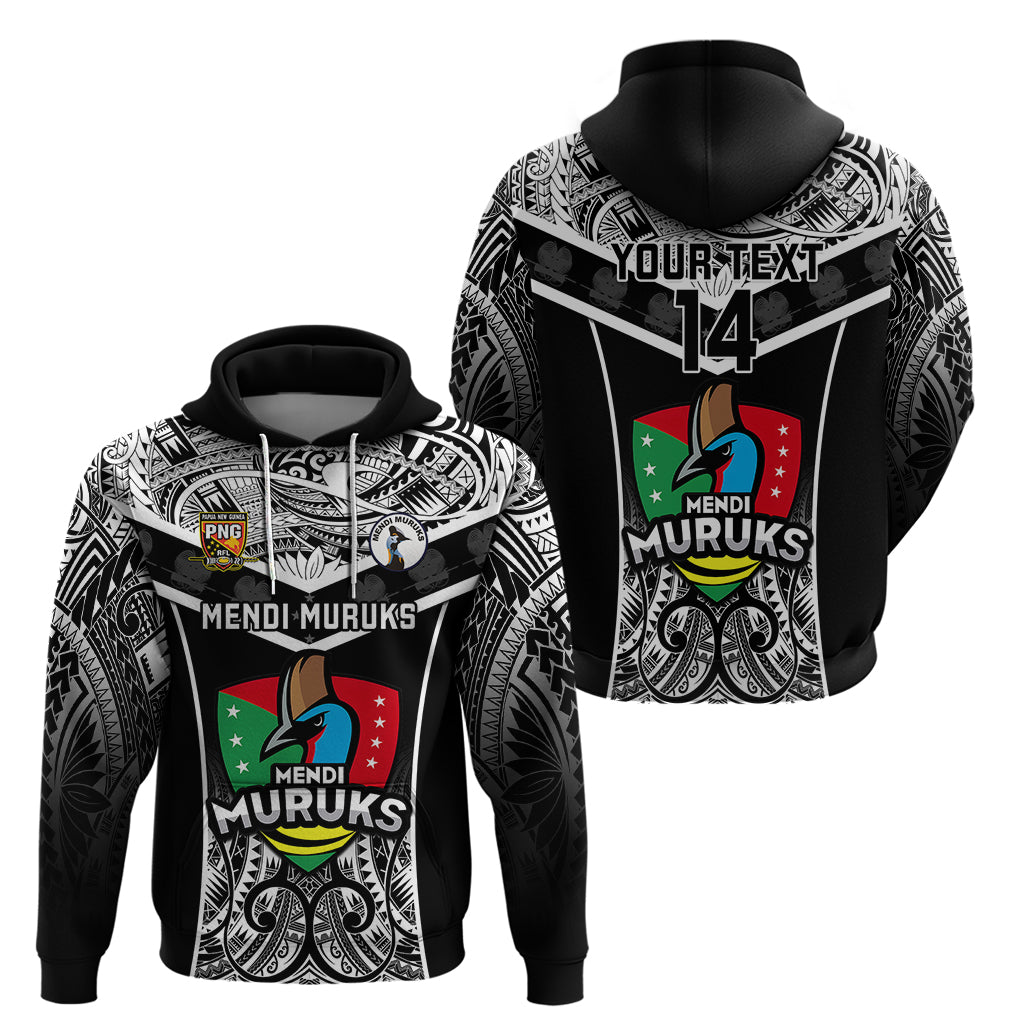 Custom Papua New Guinea Rugby Hoodie Mendi Muruks PNG Polynesian Pattern LT14