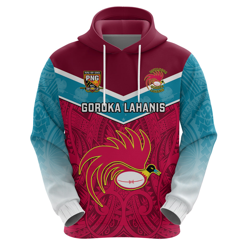 Papua New Guinea Rugby Hoodie Goroka Lahanis PNG Polynesian Pattern LT14