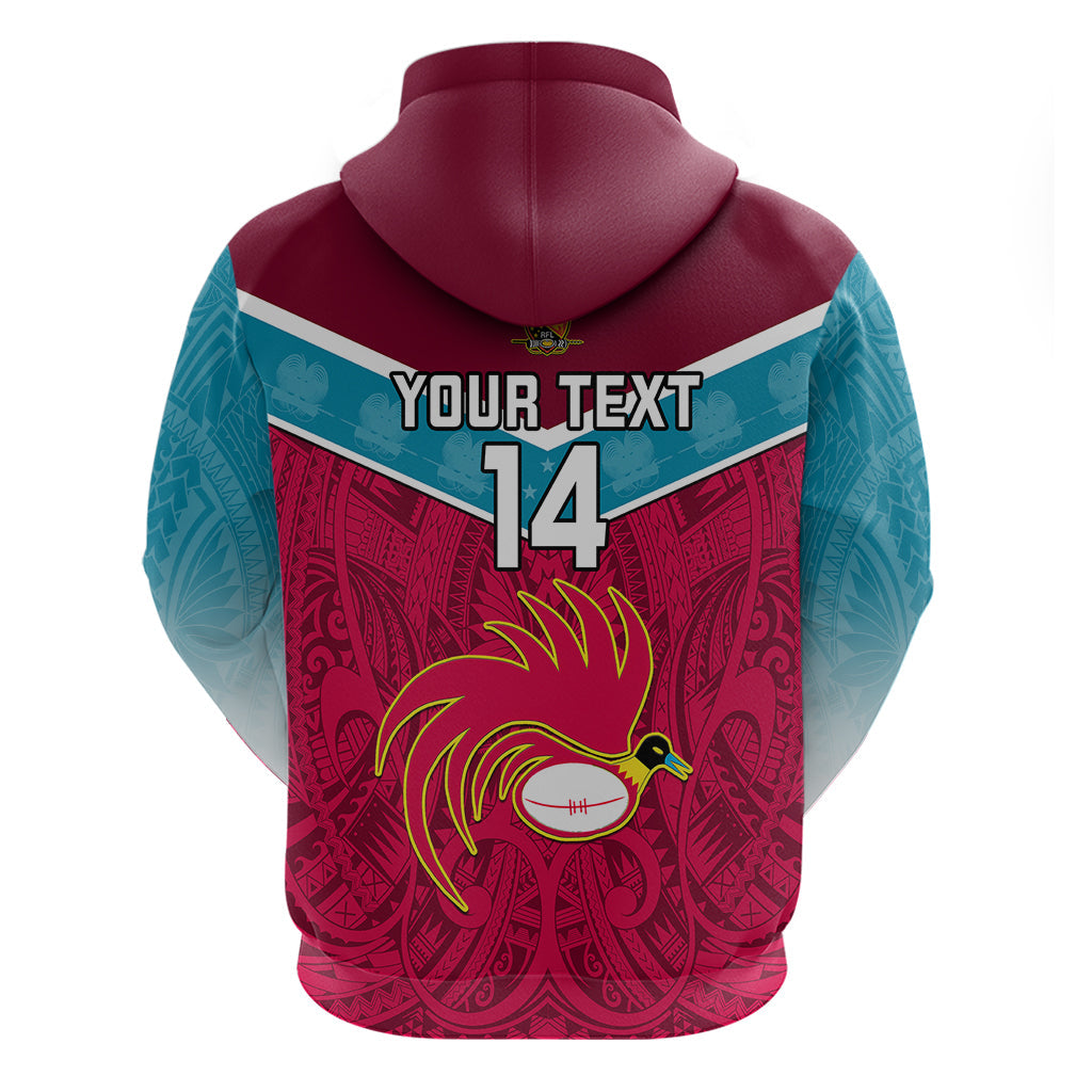 Custom Papua New Guinea Rugby Hoodie Goroka Lahanis PNG Polynesian Pattern LT14