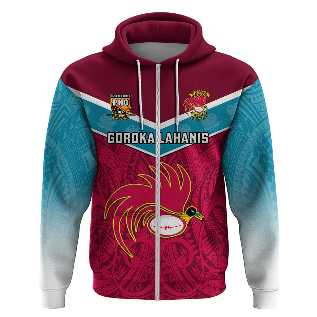 Custom Papua New Guinea Rugby Hoodie Goroka Lahanis PNG Polynesian Pattern LT14