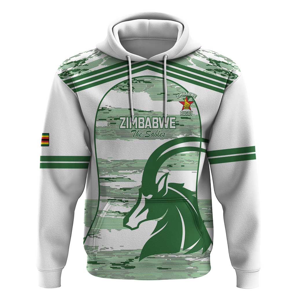 Zimbabwe Rugby Custom Hoodie Come On Sables White Version LT14
