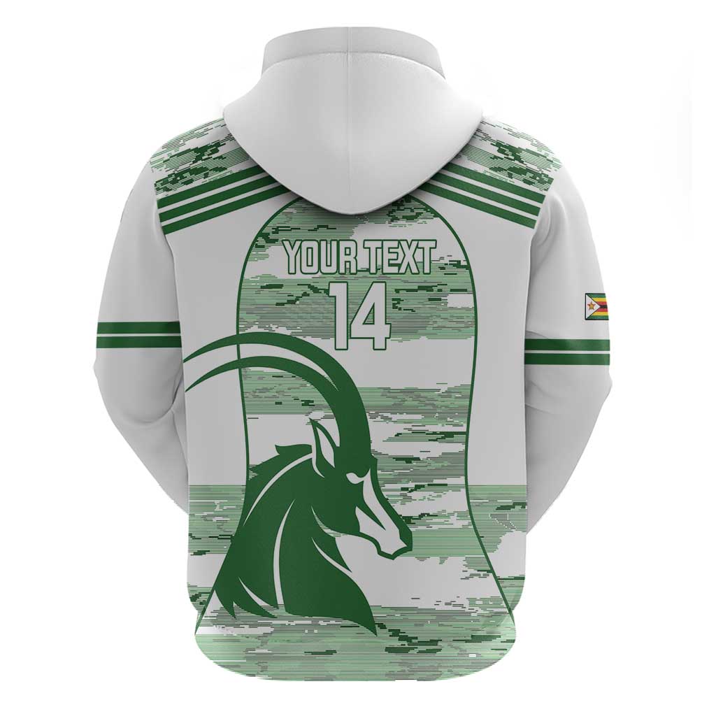 Zimbabwe Rugby Custom Hoodie Come On Sables White Version LT14