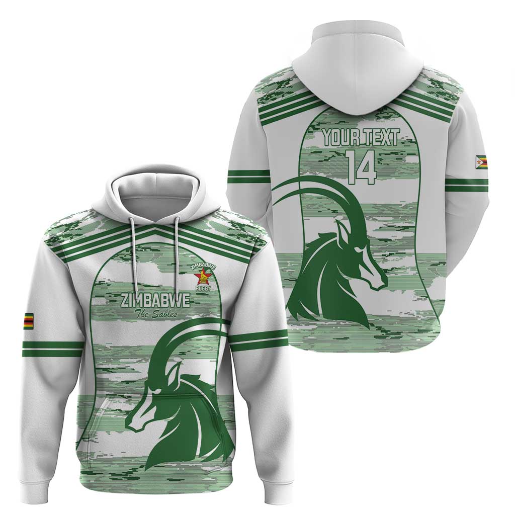 Zimbabwe Rugby Custom Hoodie Come On Sables White Version LT14