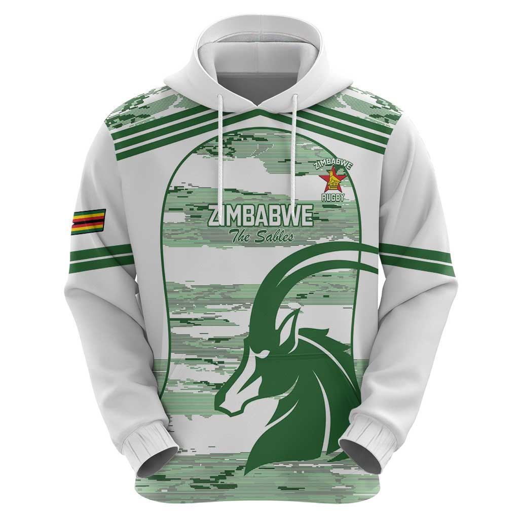 Zimbabwe Rugby Custom Hoodie Come On Sables White Version LT14