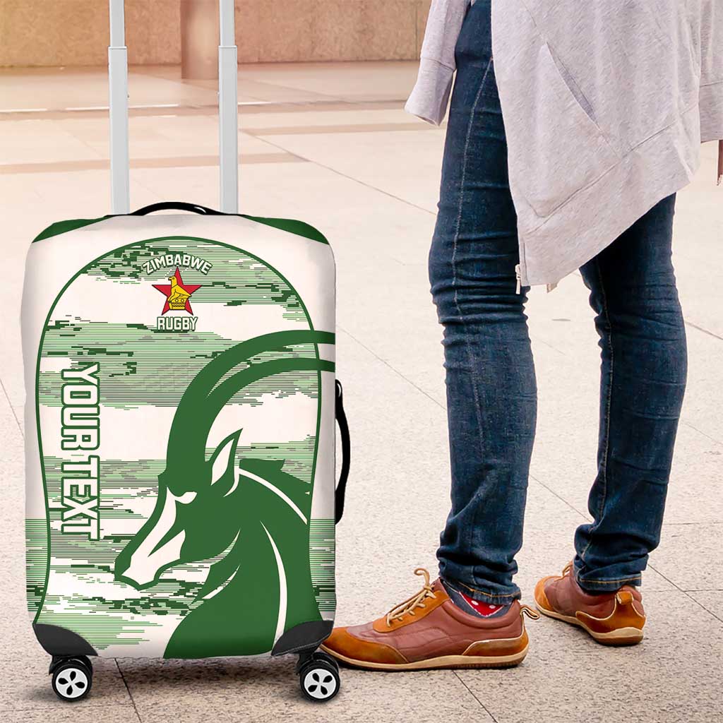 Zimbabwe Rugby Custom Luggage Cover Come On Sables White Version LT14