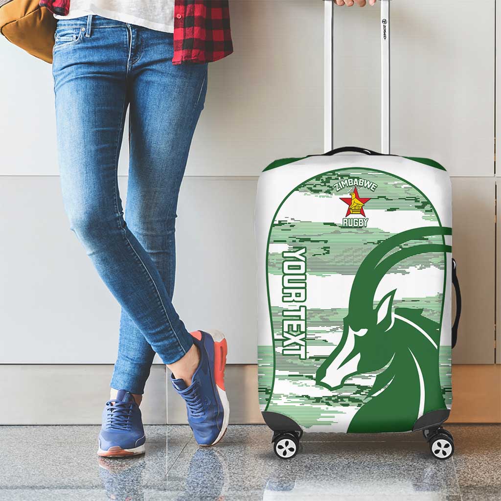 Zimbabwe Rugby Custom Luggage Cover Come On Sables White Version LT14