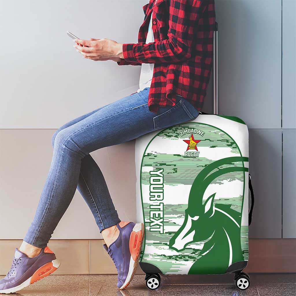 Zimbabwe Rugby Custom Luggage Cover Come On Sables White Version LT14