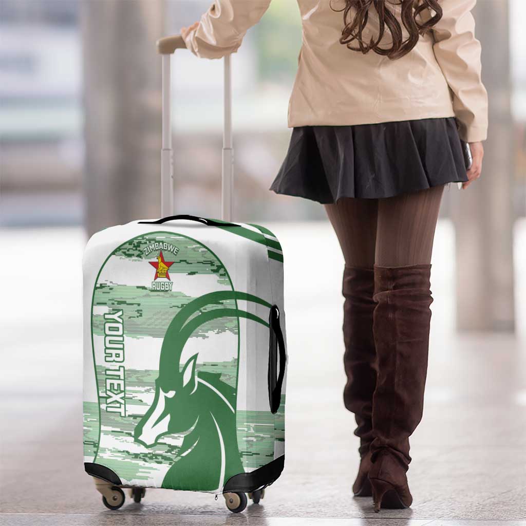 Zimbabwe Rugby Custom Luggage Cover Come On Sables White Version LT14