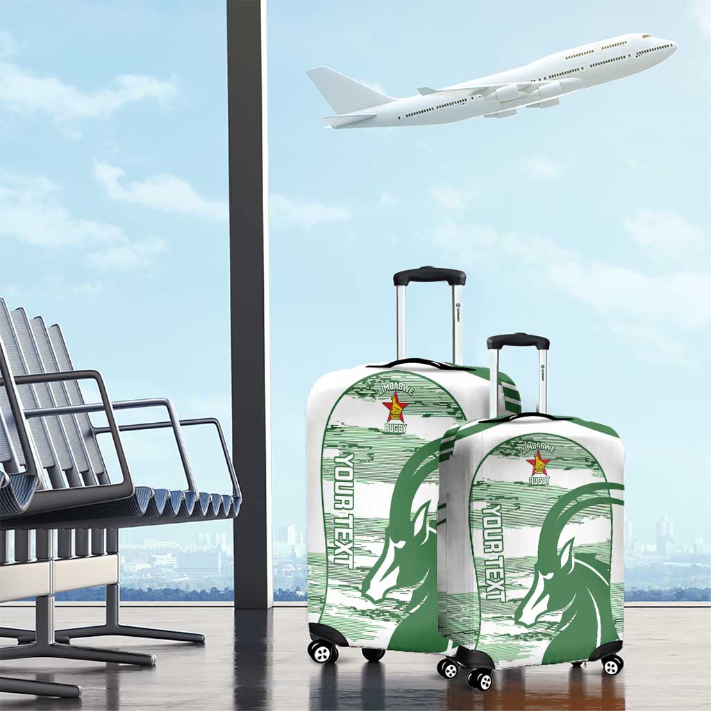 Zimbabwe Rugby Custom Luggage Cover Come On Sables White Version LT14