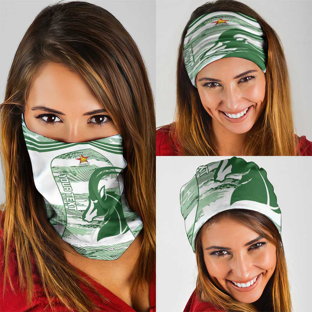 Zimbabwe Rugby Custom Neck Gaiter Come On Sables White Version LT14