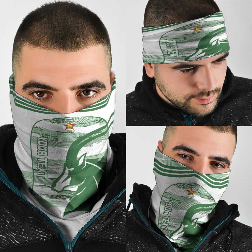 Zimbabwe Rugby Custom Neck Gaiter Come On Sables White Version LT14