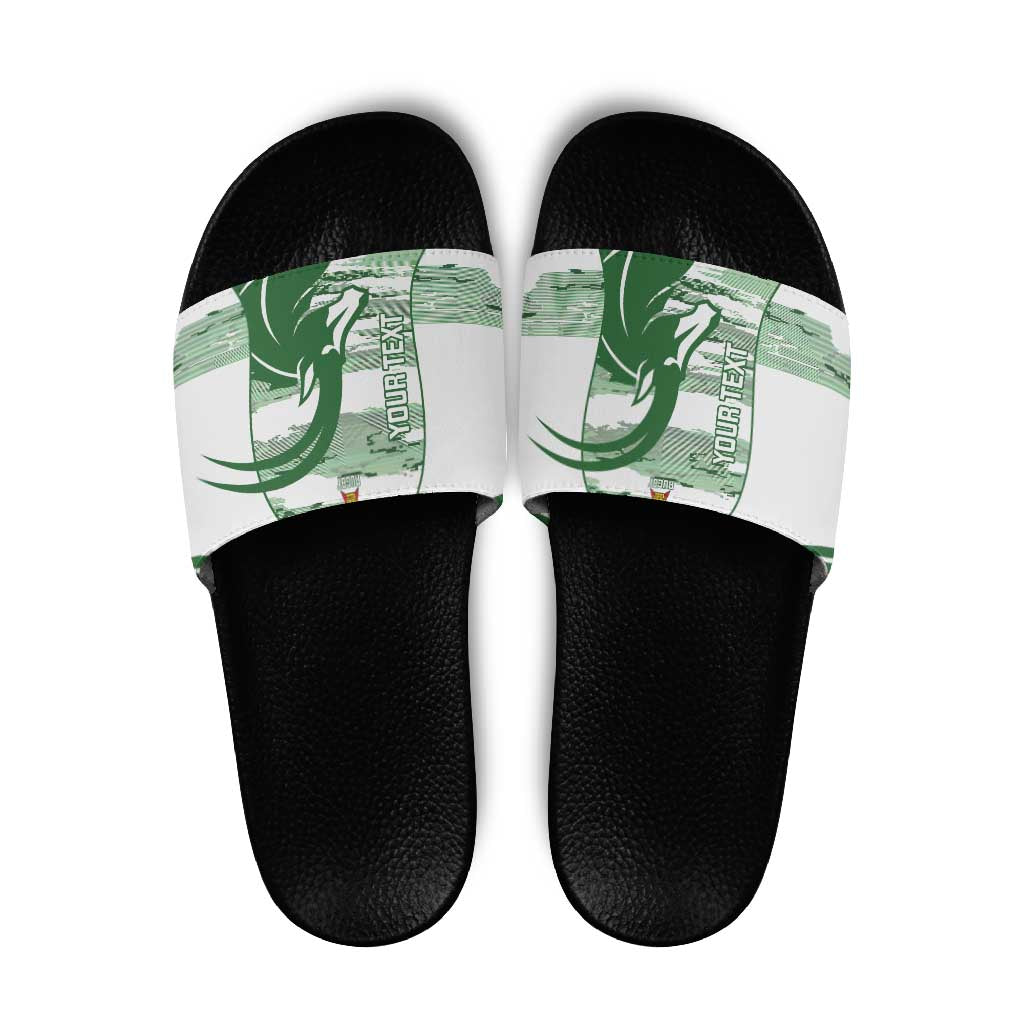Zimbabwe Rugby Custom Slide Sandals Come On Sables White Version LT14
