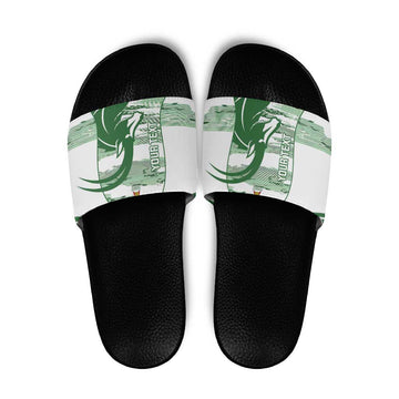 Zimbabwe Rugby Custom Slide Sandals Come On Sables White Version LT14