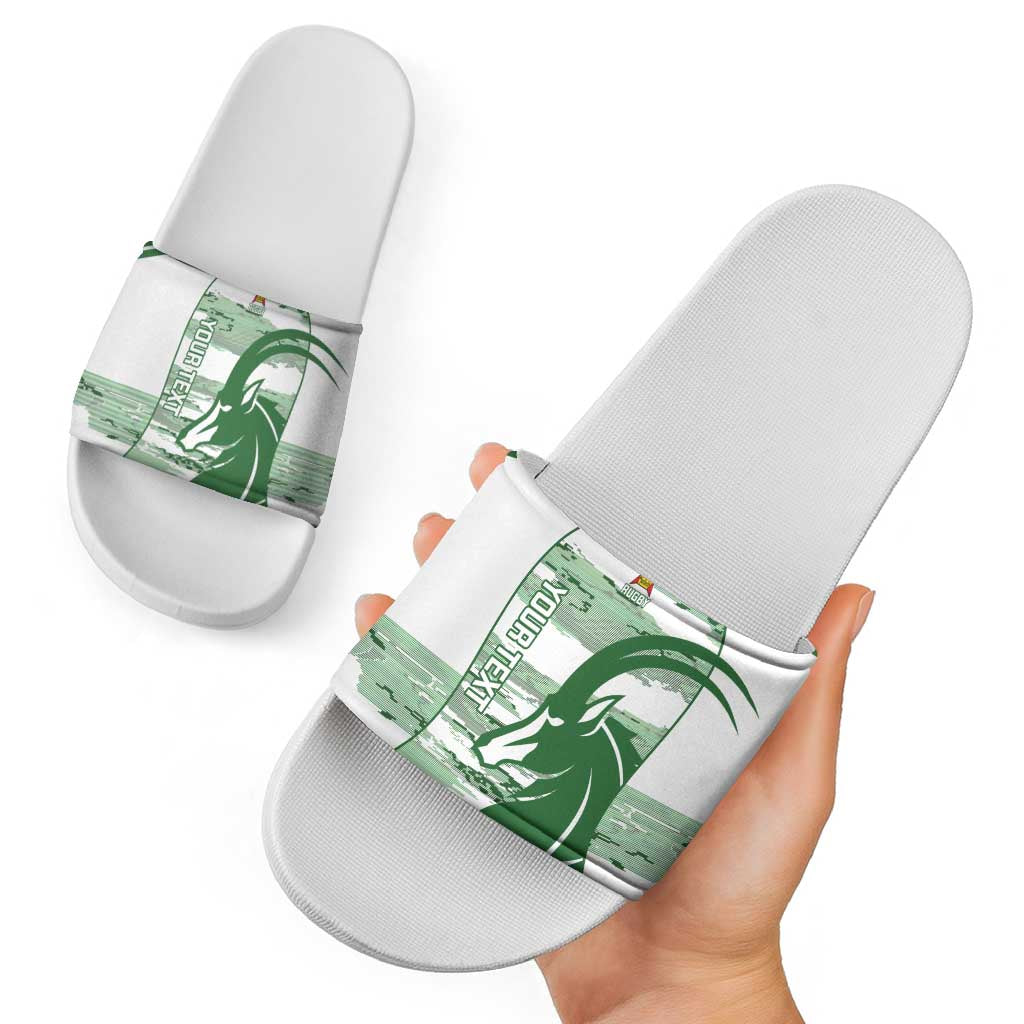 Zimbabwe Rugby Custom Slide Sandals Come On Sables White Version LT14