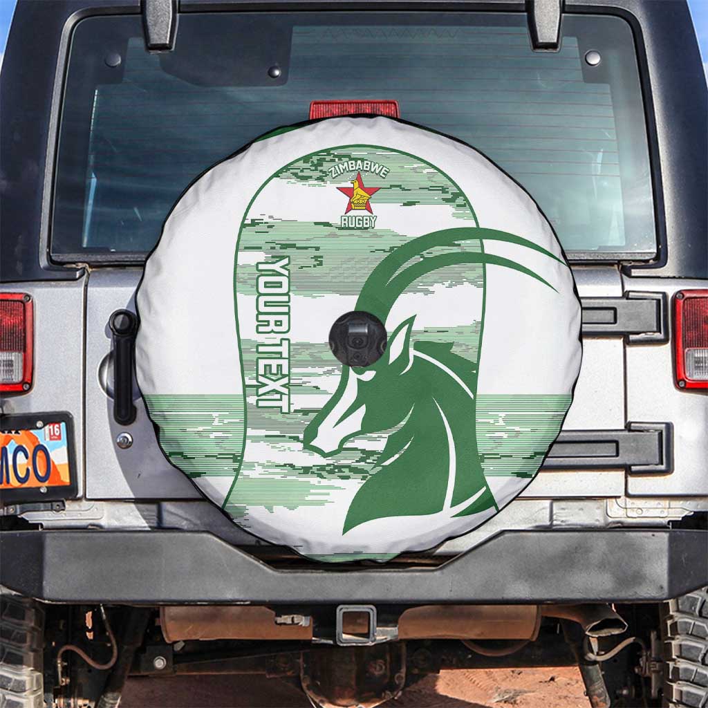 Zimbabwe Rugby Custom Spare Tire Cover Come On Sables White Version LT14