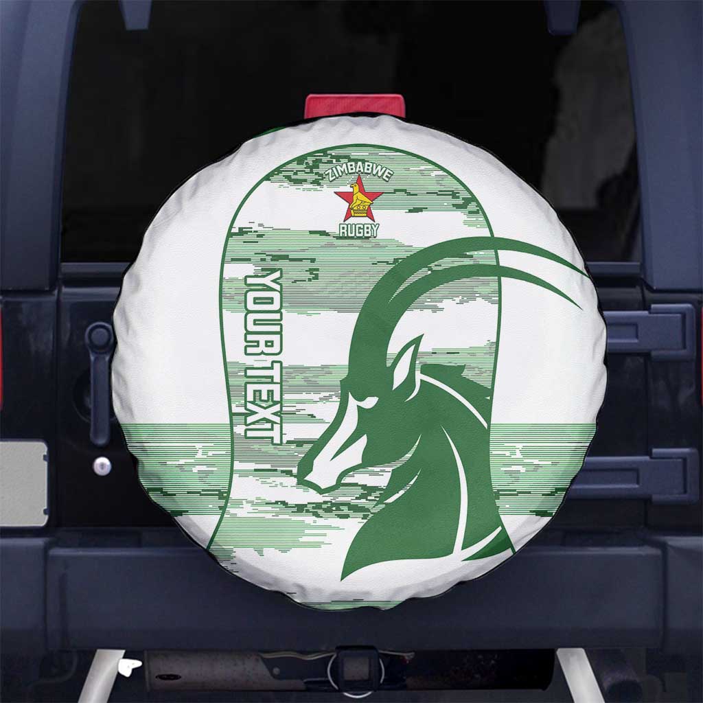 Zimbabwe Rugby Custom Spare Tire Cover Come On Sables White Version LT14
