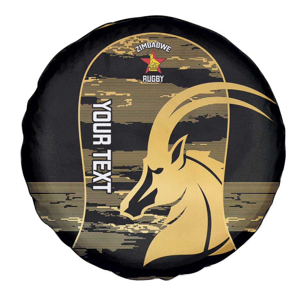Zimbabwe Rugby Custom Spare Tire Cover Come On Sables Gold Black Version LT14