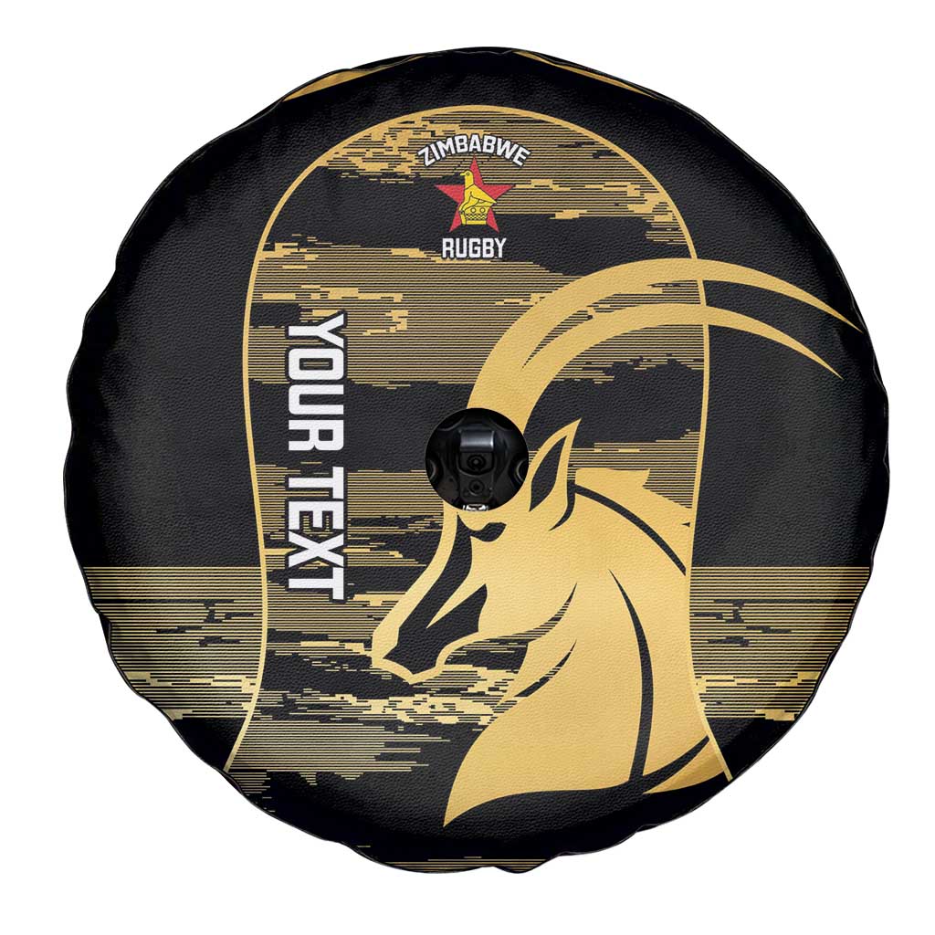 Zimbabwe Rugby Custom Spare Tire Cover Come On Sables Gold Black Version LT14