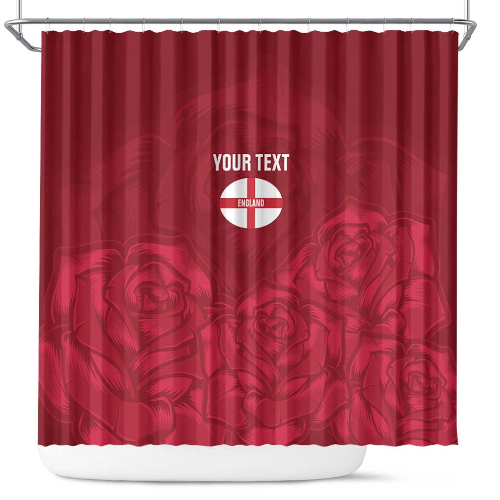 Custom England Rugby 2025 Shower Curtain Go Champions Red Rose LT14