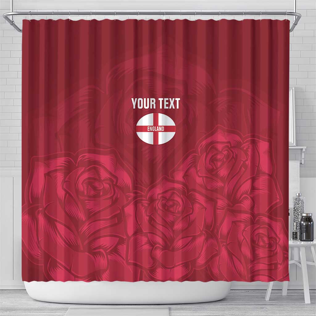 Custom England Rugby 2025 Shower Curtain Go Champions Red Rose LT14