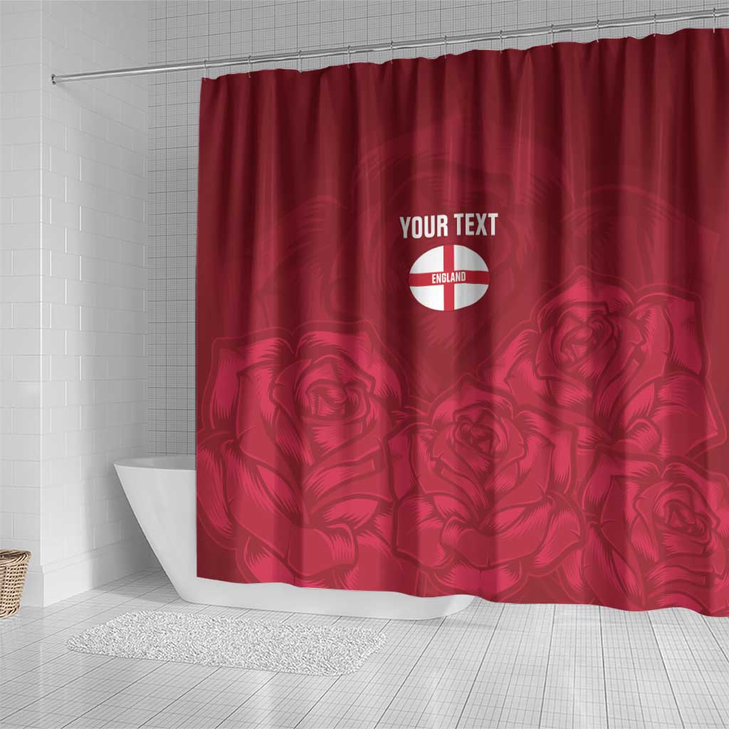 Custom England Rugby 2025 Shower Curtain Go Champions Red Rose LT14