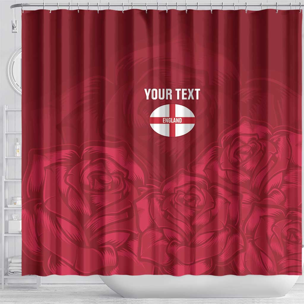 Custom England Rugby 2025 Shower Curtain Go Champions Red Rose LT14