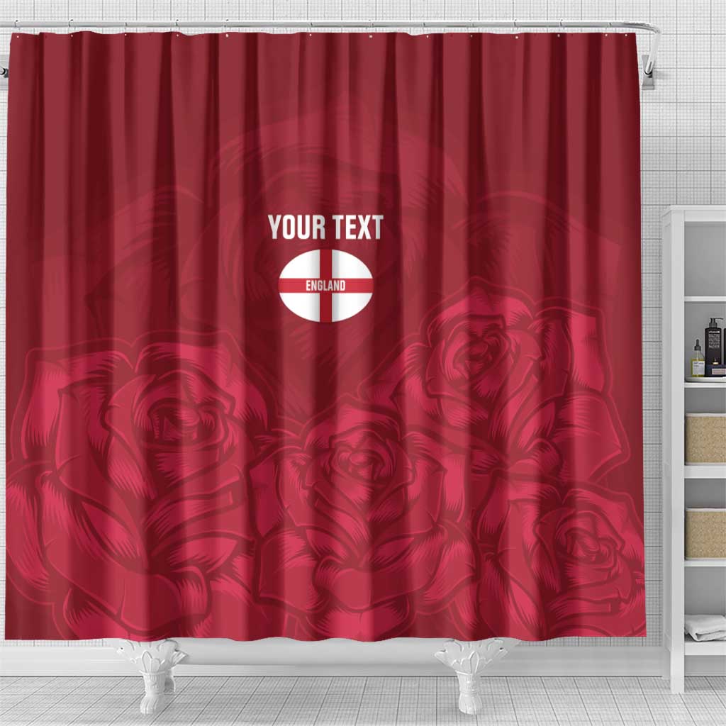 Custom England Rugby 2025 Shower Curtain Go Champions Red Rose LT14