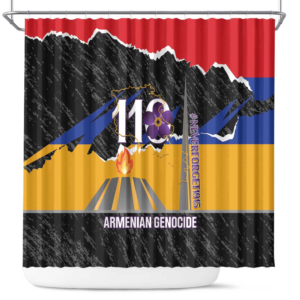 Armenian Genocide Remembrance Day Shower Curtain Tsitsernakaberd 110th Anniversary Never Forget LT14