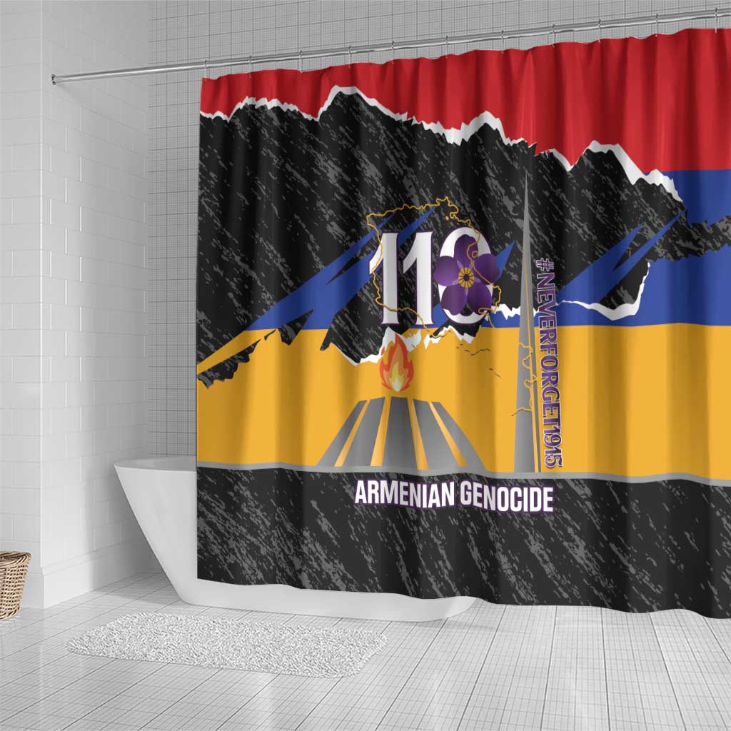 Armenian Genocide Remembrance Day Shower Curtain Tsitsernakaberd 110th Anniversary Never Forget LT14