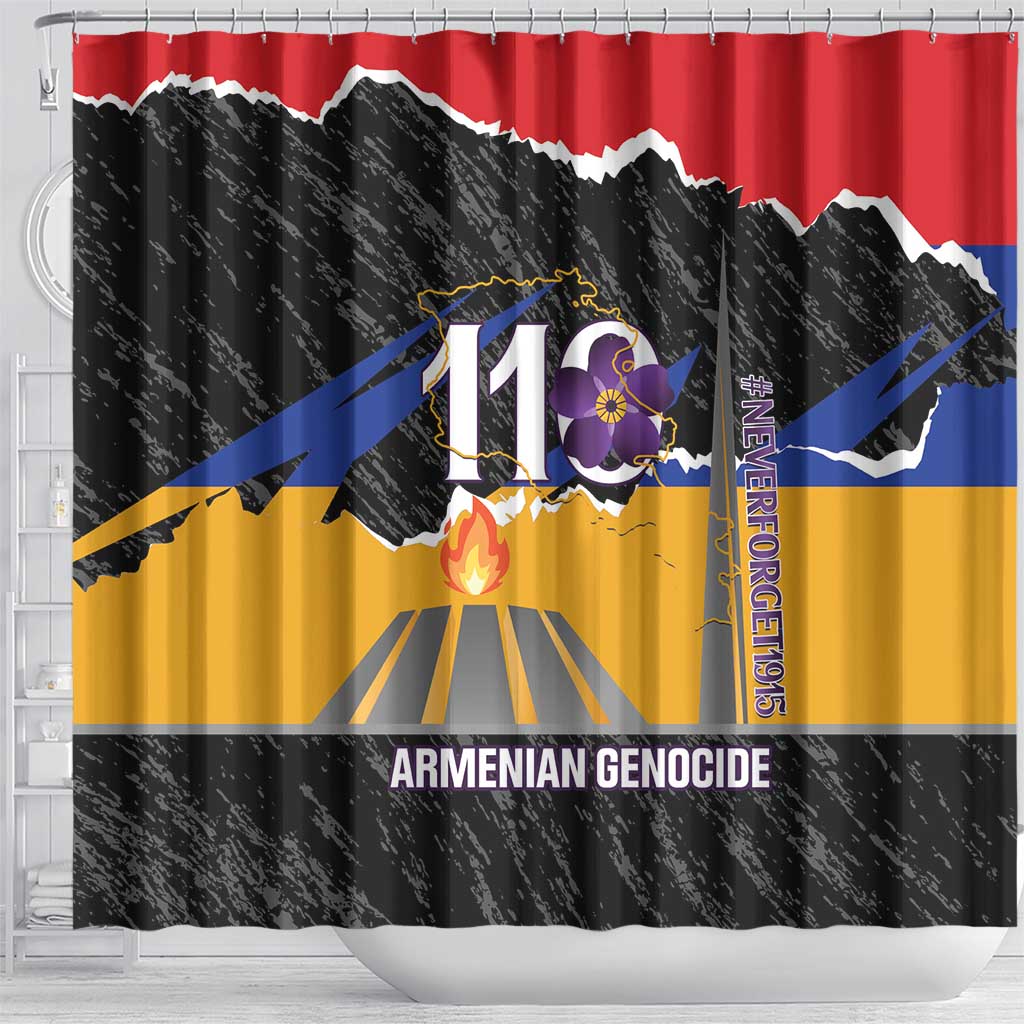 Armenian Genocide Remembrance Day Shower Curtain Tsitsernakaberd 110th Anniversary Never Forget LT14