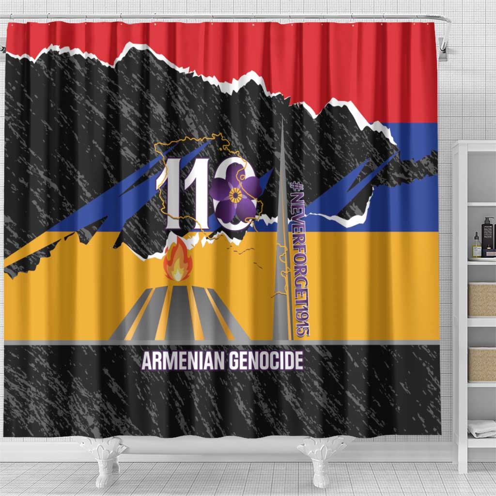 Armenian Genocide Remembrance Day Shower Curtain Tsitsernakaberd 110th Anniversary Never Forget LT14