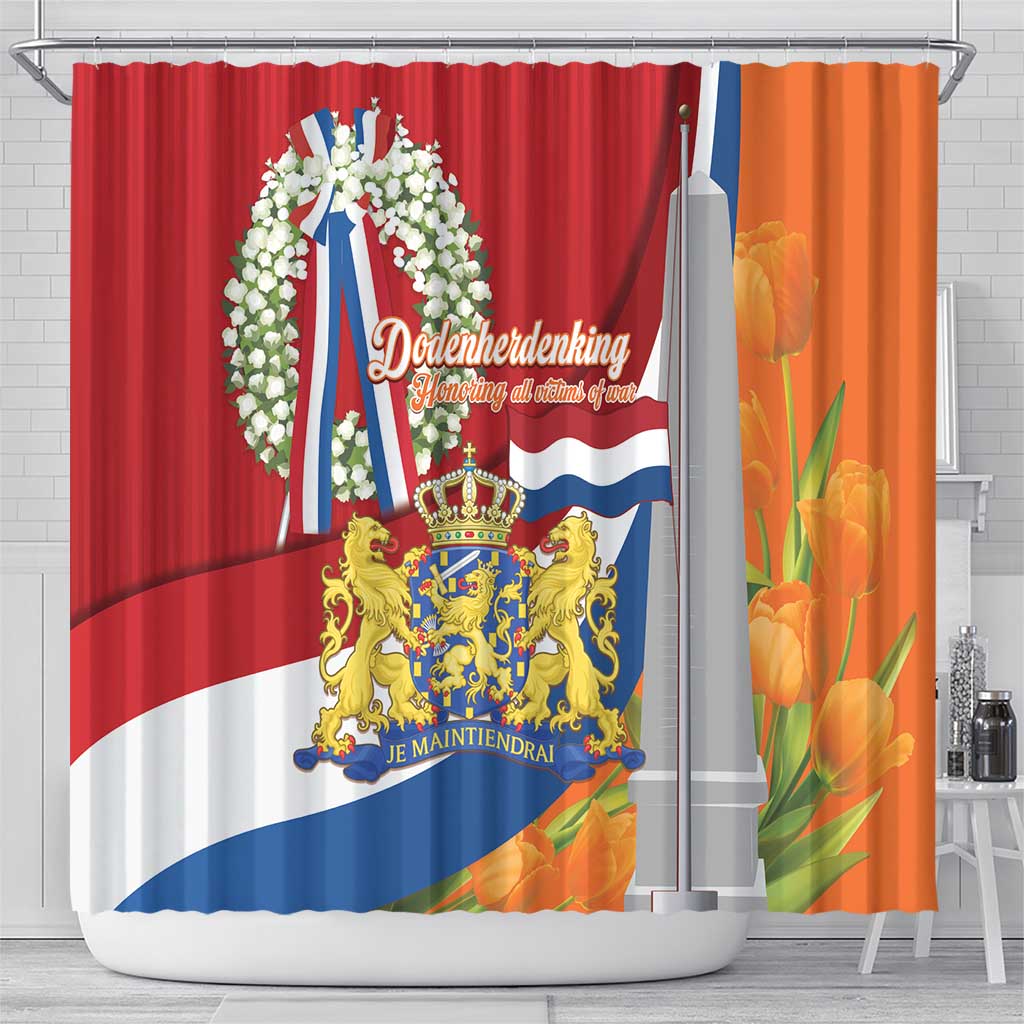 Netherlands Dodenherdenking Shower Curtain Martyrs' Day Honoring All Victims Of War LT14