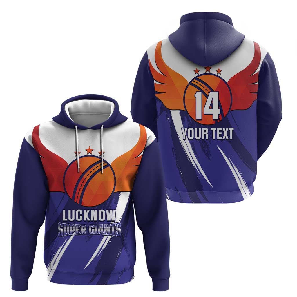Custom Lucknow India Cricket Hoodie Go Champions LT14