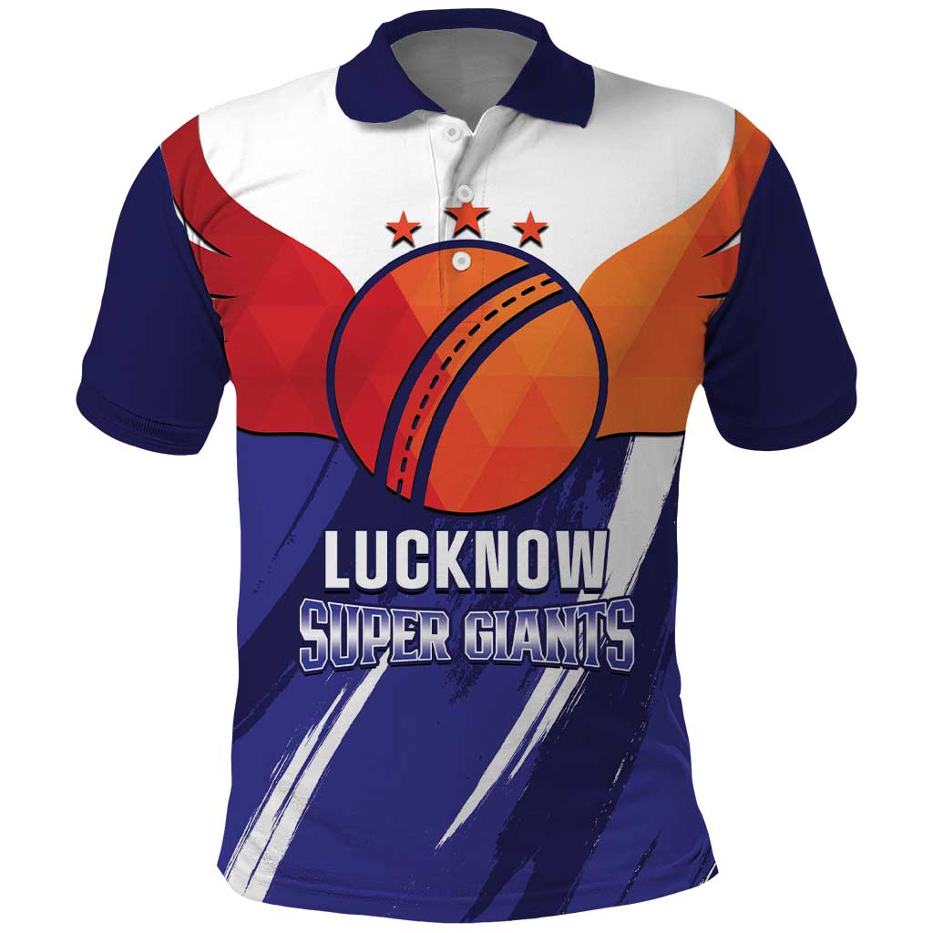 Custom Lucknow India Cricket Polo Shirt Go Champions LT14