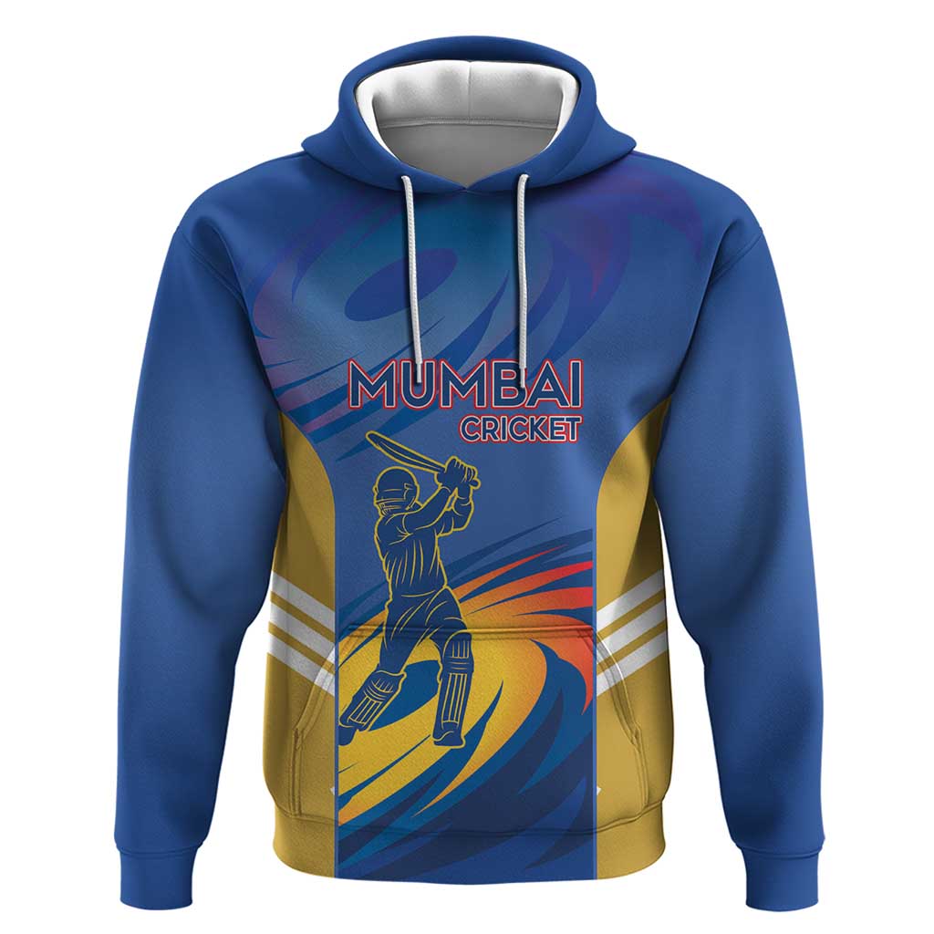 Custom Mumbai India Cricket Hoodie Go Champions LT14