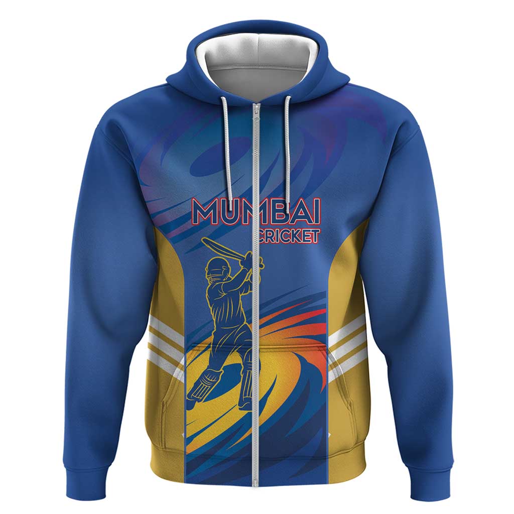 Custom Mumbai India Cricket Hoodie Go Champions LT14