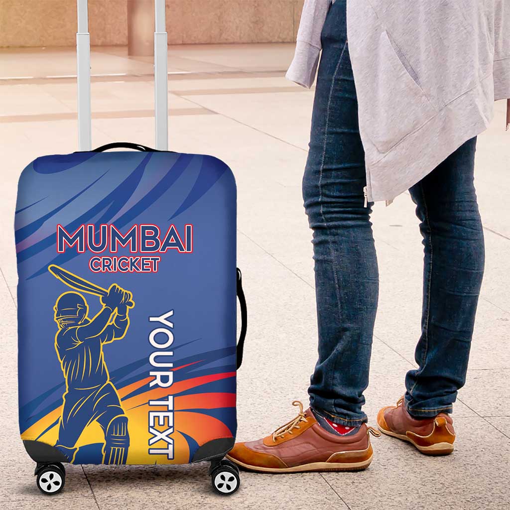Custom Mumbai India Cricket Luggage Cover Go Champions LT14