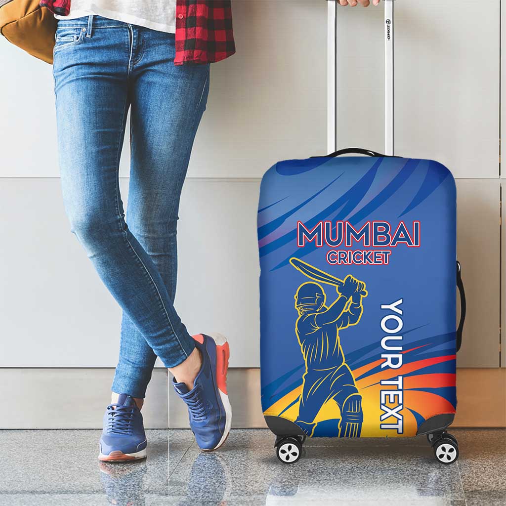 Custom Mumbai India Cricket Luggage Cover Go Champions LT14