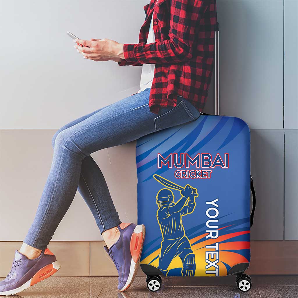 Custom Mumbai India Cricket Luggage Cover Go Champions LT14