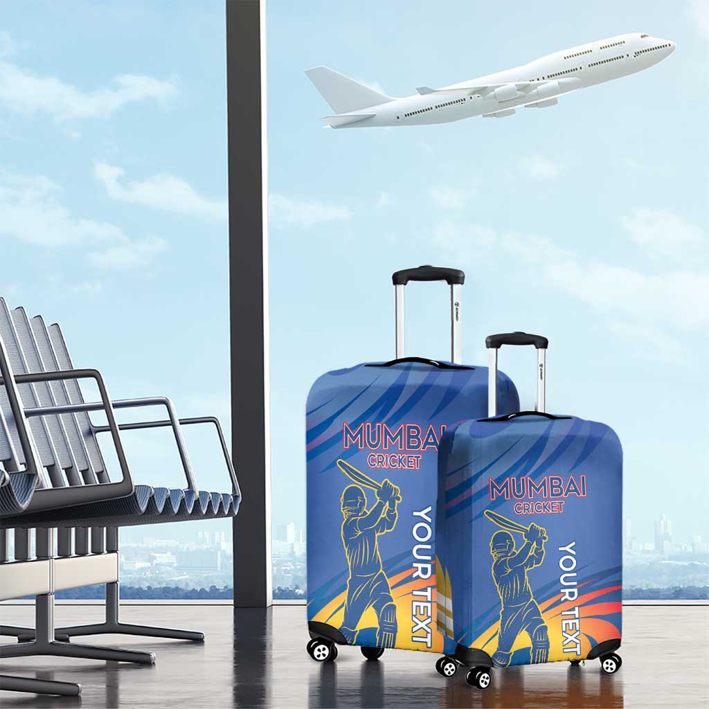 Custom Mumbai India Cricket Luggage Cover Go Champions LT14