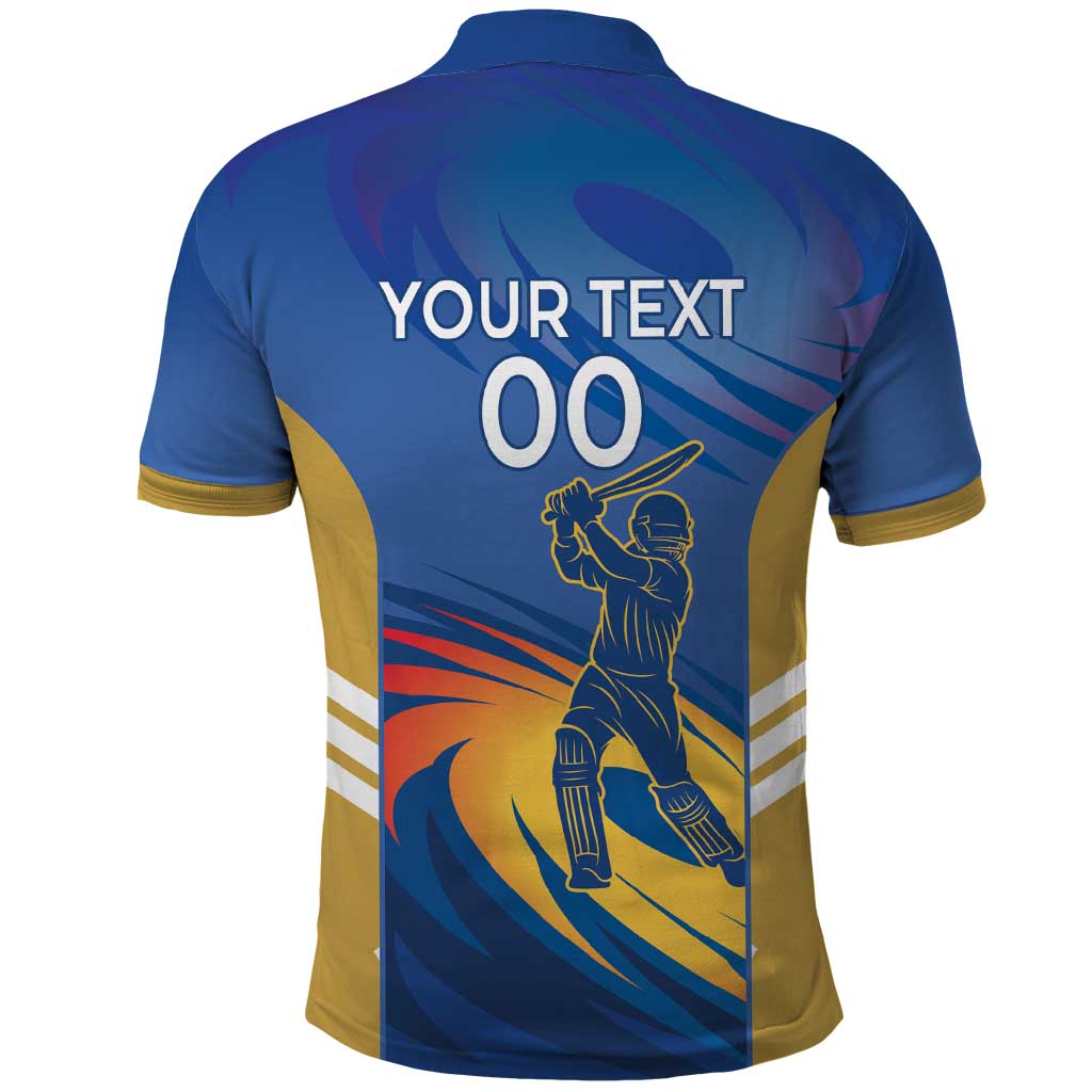Custom Mumbai India Cricket Polo Shirt Go Champions LT14