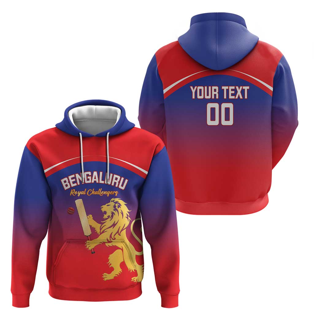 Custom Bengaluru India Cricket Hoodie Go Champions LT14